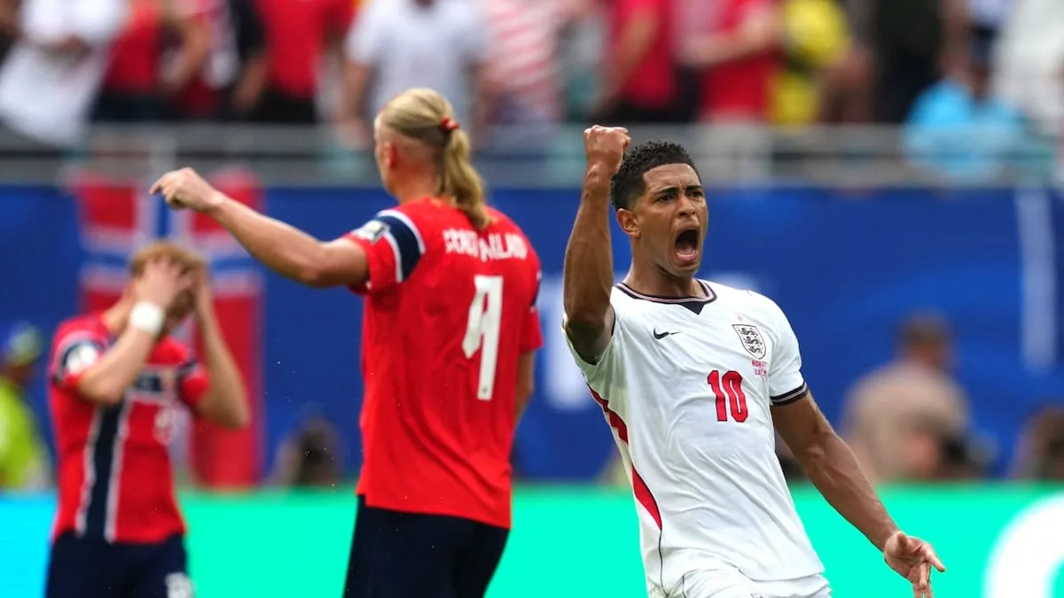 Inglaterra avanza a semifinales tras remontar a Noruega con doblete de Bellingham