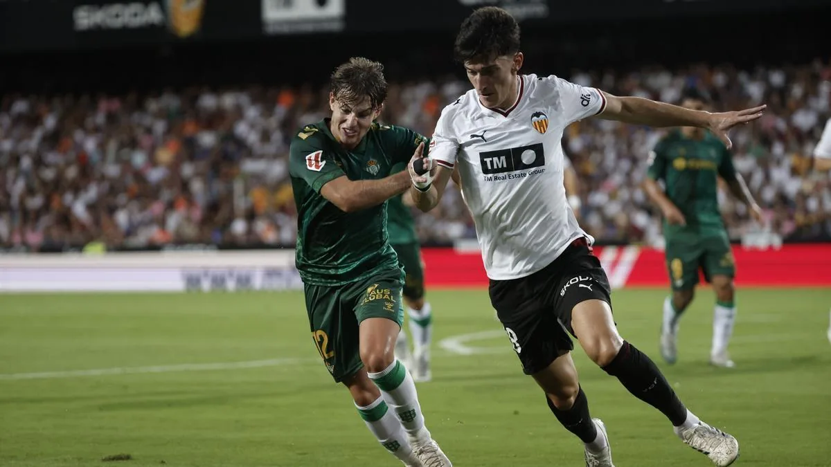 El Betis vence en Mestalla con un gol de Pablo García en los minutos finales