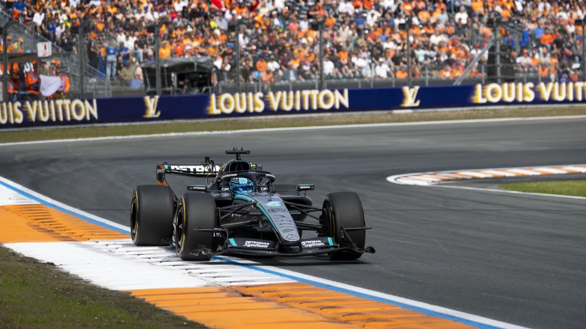 Zandvoort: Russell logra la pole sprint mientras Sainz y Alonso enfrentan dificultades