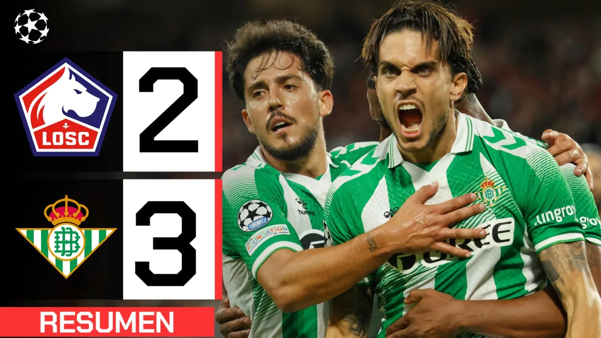 El Betis remonta en su regreso a la Champions League ante el Lille
